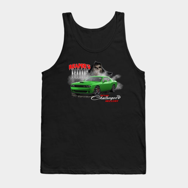 Dodge Challenger Hellcat - "Reaper's Ride" Tank Top by RGDesignIT